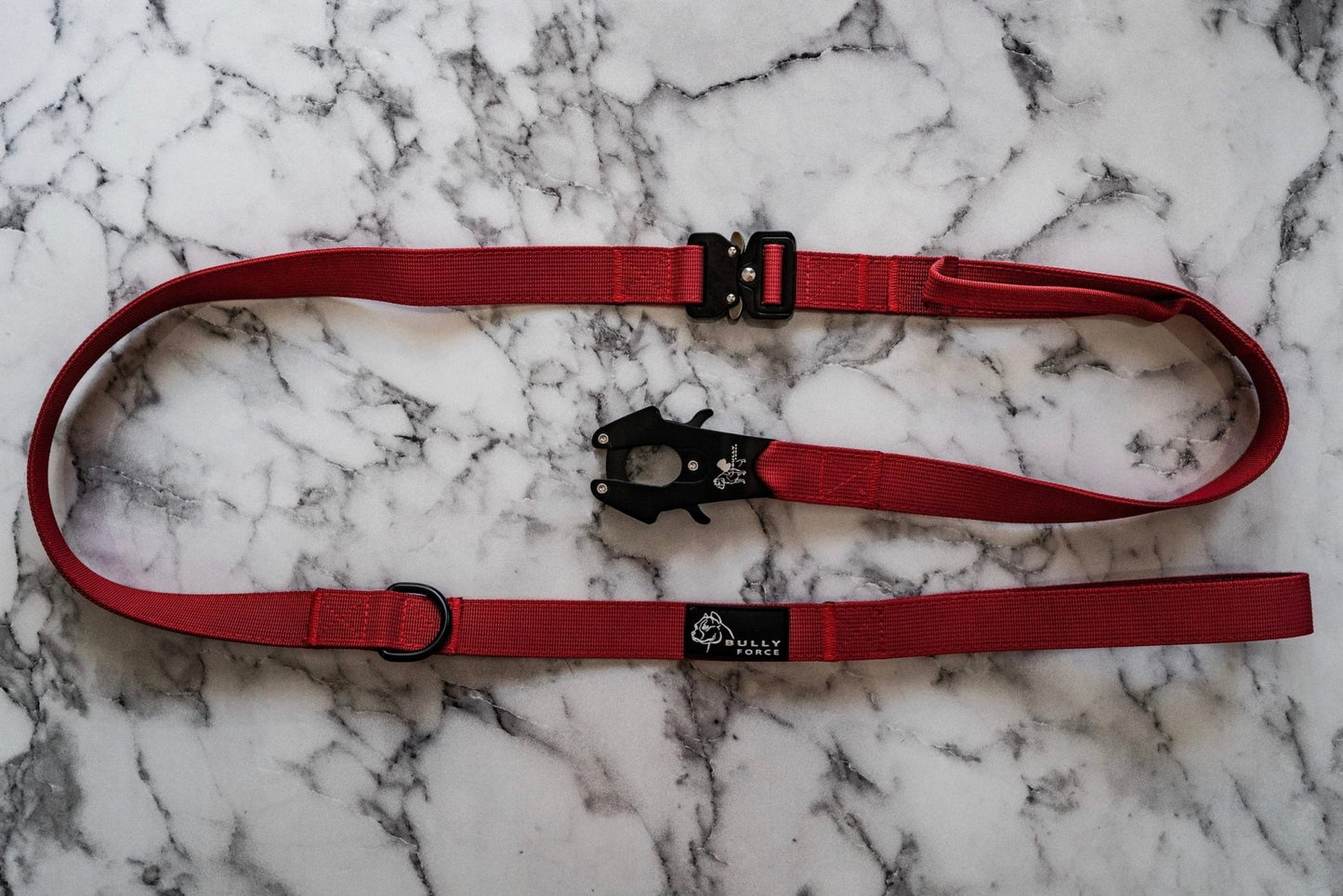 Hundeleine aus weichem Material mit zweitem Griff für Nahführung