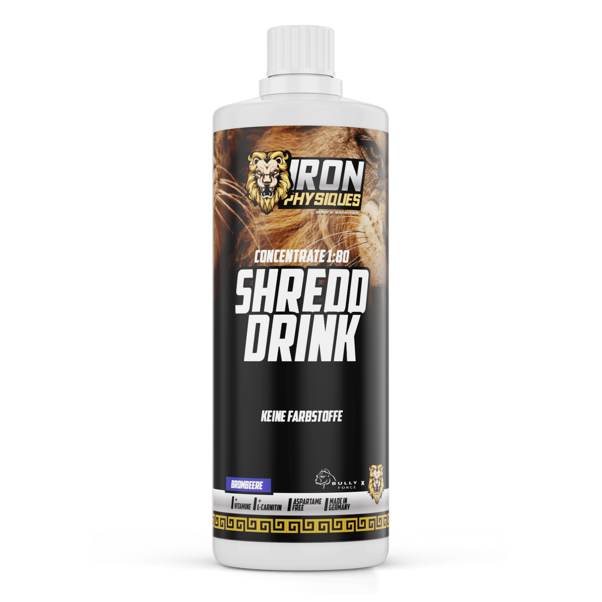 Shredd Drink Produktfoto – Sirup mit L-Carnitin, kalorienarm & erfrischend